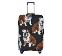 Bryptxztxt Luggage Cover English Bulldogs - Travel Protector Trolley Case Covers, Scratch-Resistant & Elastic Suitcase Protective Cover for S/M/L/XL Sizes