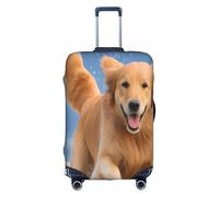 Bryptxztxt Luggage Cover Golden Retriever Dogs Puppies Pets - Travel Protector Trolley Case Covers, Scratch-Resistant & Elastic Suitcase Protective Cover for S/M/L/XL Sizes