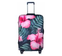 Bryptxztxt Luggage Cover Hawaii Pink Flower - Travel Protector Trolley Case Covers, Scratch-Resistant & Elastic Suitcase Protective Cover for S/M/L/XL Sizes