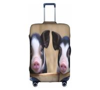 Bryptxztxt Luggage Cover Two Pig - Travel Protector Trolley Case Covers, Scratch-Resistant & Elastic Suitcase Protective Cover for S/M/L/XL Sizes