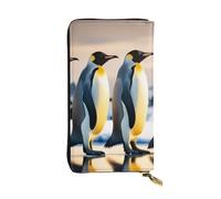 Bryptxztxt Penguin Women's Long Wallet - Large Capacity Pu Leather Purse with Card Holder Case Credit Coin Wallets & Zipper, Clutch Purses for Ladies & Girls