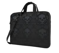Bryptxztxt Stylish Gothic Wallpaper Skull, Laptop Shoulder Messenger Bag Case Sleeve For 13, 14, 15.6 Inch Laptops - Men'S & Ladies Portable Business Briefcase
