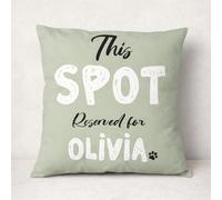 Brysliy Personalised Pet Name Cushion Cover, Reserved for Dog Cat Pillow Cover, Custom Pillow Case with Dog Name, Luxury Soft Velvet Throw Pillow Case for Sofa, Bed or Home Décor, Gifts for Pet Lover