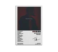 Bryson Tiller Trapsoul Album Cover Aesthetic Limited Posters Signed Rapper Music Posters Dorm Decor Bedroom Posters Print Canvas Wall Art Room Teen and Girls 12x18inch(30x45cm) Unframe-Style