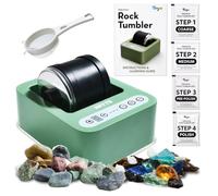 BRYTE Rock Tumbler & Tumbling Machine - Medium Mint Green, 3-Speed, Ages 8+ - Direct-Drive, 9-Day Timer & Cooling Quiet Motor - Indoor Quiet Polisher & Sea Glass Kit - Rock Tumblers for Adults & Kids