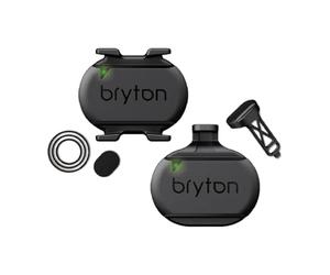 Bryton Magnet-free Smart Cycling Cadence Sensor & Speed Sensor Twin Set both with Dual ANT+/BLE 4.0 Technology for Wireless Data on your Bike Computer and Smartphone
