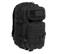 BRYTZKY Tactical Polygon Small MOLLE Military Rucksack 20L Black - Heavy Duty Tactical Army Backpack for Men, Oxford 600D, 2 Compartments, Adjustable Hip Belt, Hydration Pocket, D-Rings, 42×20×25 cm