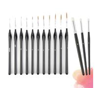 BRYXXA 14 PCS Paint Brush Set, Fine Detail Paint Brushes for Acrylic, Watercolour, Nail, Models, Oil & Miniature Painting