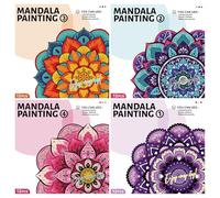 BRYXXA 4PCS Mandala Colouring Book Set for Adults, 48 Mindfulness Patterns, Adult Colouring Books, Spiral Bound Colouring Book for Relaxing Stress Relief