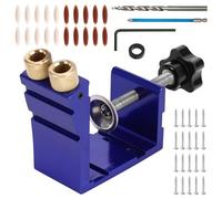 Bryzal 3-in-1 Pocket Hole Jig Kit, Pocket Hole Jig Kit, Metal Pocket Screw Jig 15 Degree Drilling Locator,Pocket Dowel Hole Jig System Set Wood Joint Angle Tool