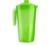 bs 2 x 1.6 Litre Plastic Pitcher Jug with Lid (Green)