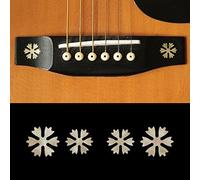 BS-220SF-MX Inlay Stickers, Guitar Bridge - Snowflakes 2pcs/set (Abalone Mixed)