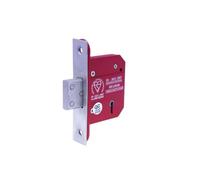BS 3621 5 Lever Dead Lock - Certified Mortice Deadlock for Wooden Doors Featuring Durable Steel Case Smooth Key Action Precision Fit and Secure Installation (Satin Stainless, 66mm)