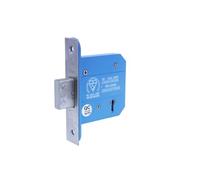 BS 3621 5 Lever Dead Lock (Smallest Case) - Deadlock for Wooden Doors Featuring Compact Steel Body Smooth Key Action Precision Fit and Reliable Security (Polished Stainless, 76mm)