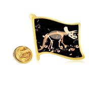 bs b miniature dinosaur Golden Metal Flag Lapel Pin Badge