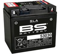 BS Battery SLA Factory Sealed 53030 Maintenance Free Motorcycle Battery