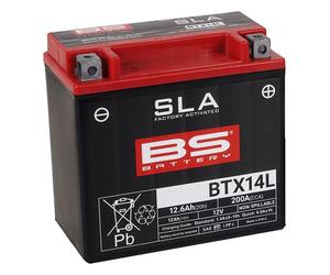 BS Battery SLA AGM Battery For Buell 1125 CR 2008-2009 Black