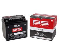BS Battery SLA Factory Sealed 53030 Maintenance Free Motorcycle Battery