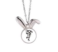 bs inscriptions chinese zodiac horse Rabbit Necklace Pendant Bunny Animal Jewelry Gift