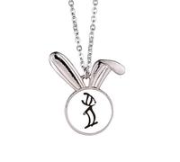 bs inscriptions chinese zodiac rabbits Rabbit Necklace Pendant Bunny Animal Jewelry Gift