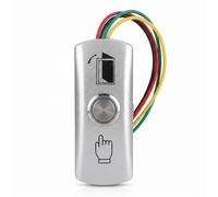 Bs lanboson Zinc Alloy Request to Exit Button with Base, Waterproof Indicator Exit Release Switch for Access Control System, Indoor & Outdoor Use for Office, Mall, Parking Lot