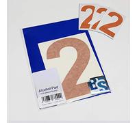 BS® Large Waterproof Non-fading Self Adhesive Vinyl Numbers | 2 (TWO) | 150mm | Pack of 4 | BURNT ORANGE | Wheelie Bin Numbers