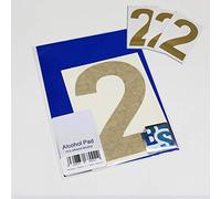 BS® Large Waterproof Non-fading Self Adhesive Vinyl Numbers | 2 (TWO) | 150mm | Pack of 4 | GOLD | Wheelie Bin Numbers