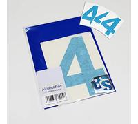 BS® Large Waterproof Non-fading Self Adhesive Vinyl Numbers | 4 (FOUR) | 150mm | Pack of 4 | BLUE | Wheelie Bin Numbers