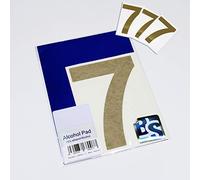 BS® Large Waterproof Non-fading Self Adhesive Vinyl Numbers | 7 (SEVEN) | 150mm | Pack of 4 | GOLD | Wheelie Bin Numbers