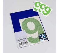 BS® Large Waterproof Non-fading Self Adhesive Vinyl Numbers | 9 (NINE) | 150mm | Pack of 4 | LIGHT GREEN | Wheelie Bin Numbers
