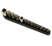 (BS) Laser Tools 5513 Hex Allen Bit Socket Set On Rail + Adaptor 1/4 Drive