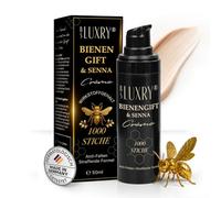 BS Luxry Bee Venom & Senna Anti-Wrinkle Cream - 50 ml with 1000 Bee Stings - Hyaluronic & Bakuchiol - Luxury Care for Firmer Skin, Wrinkle Reduction & Sensitive Skin - Made in Germany