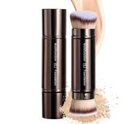 BS-MALL Double-Ended Telescopic Makeup Brush - Travel Brush for Foundation & Multi-Functional Use | Lightweight, Portable, Professional Travel Size Cosmetic Brush