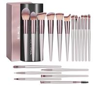 BS-MALL Makeup Brush Set 18 Pcs Premium Synthetic Foundation Powder Concealers Eye shadows Blush Makeup Brushes with black case (A-Champagne)