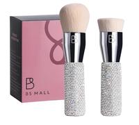 BS-MALL Makeup Brushes Luxury Diamond Handmade Powder Blush Brush Premium Synthetic FoundationSoft Synthetic Bristles Pack of 2