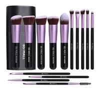 BS-MALL Makeup Brushes Premium Synthetic Foundation Powder Concealers Eye Shadows 14 Pcs Purple