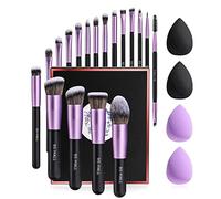 BS-MALL Makeup Brushes Premium Synthetic Foundation Powder Concealers Eye Shadows Makeup 18 Pcs Brush Set with 4 Pcs Makeup sponge Set