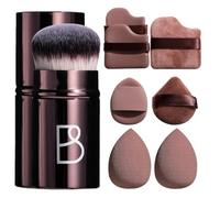 BS-MALL Makeup Sponge Set 7 Pcs with Kabuki Brushes,Essential Tools for Flawless Makeup Application