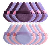BS-MALL Makeup Sponge Set, Triangle Beauty Blender Puffs, 20 Pieces, Cosmetic Applicators (Purple)