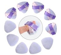BS-MALL Mini Triangle Powder Puff | High-Quality Sponge | Compact & Convenient | Precise Concealing & Brightening | Pack of 10 | Chic Color-block Design | Ideal for Storage & Portability