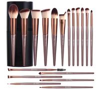 BS-MALL Professional Makeup Brush Set 18 Pcs,With Travel Case - Perfect For Foundation, Eyeshadow & Concealer - Premium Makeup Brushes For Flawless Application,for Face & Eye Application
