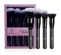 BS-MALL soft professional makeup brush set - 4 Pcs travel-friendly brushes Including foundation brush for liquid Makeup, powder brush & blush brush,Daily use