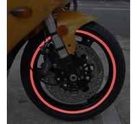 BS ® Motorbike Wheel Rim Tape Reflective Red (All Vehicles) | 6 Reflective Colours | 15-19 Inch Wheel Size | DECALS | RIM STRIPE