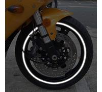 BS ® Motorbike Wheel Rim Tape Reflective White (All Vehicles) | 6 Reflective Colours | 15-19 Inch Wheel Size | DECALS | RIM STRIPE