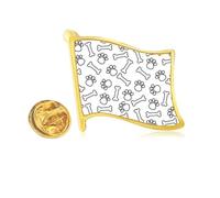 bs prints line-drawing animal Golden Metal Flag Lapel Pin Badge