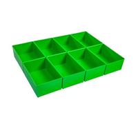 BS Systems Inset Box D3 Green BSS (Pack of 8) for L-BOXX