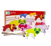 BS Toys Crocket Jr - Throwing Game - Swingball - Ideal For Outdoors - Camping game suitable for Children from 3 years - Croquet Set - Multicolored