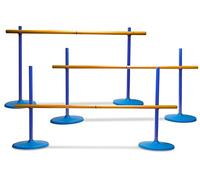 BS Toys Hurdles - Obstacle game - Limbo game - Ideal For Outdoors - Suitable For Children from 6 years - Blue - 102 x 2 x 56 cm