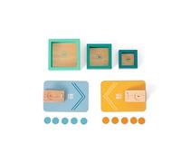 BS Toys Sling Game - Wooden Game with 3 Targets, 2 Launchers and 10 Tokens