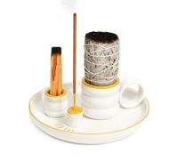BS-VOG 4 in 1 Incense Holder, 15 cm Ceramic Incense Burner with Handle